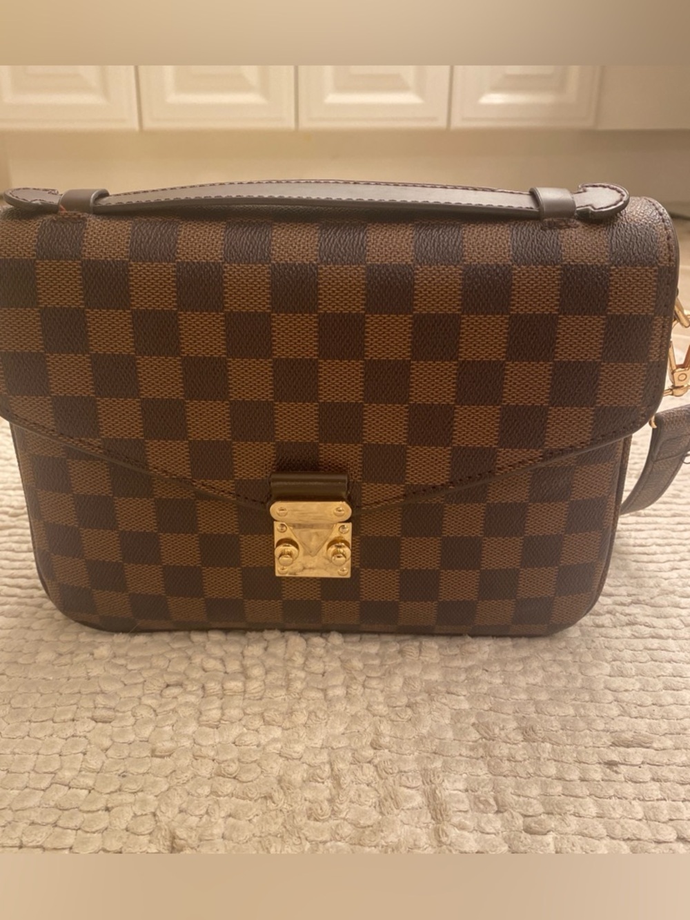 Checkered cross body bag